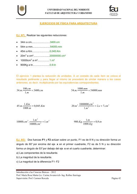 Ciencias Básicas - Facultad de Arquitectura y Urbanismo