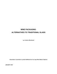 WINE PACKAGING: - Cape Wine Academy