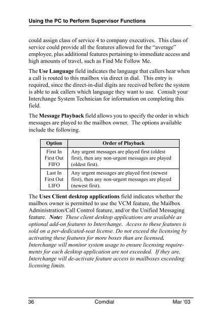 Interchange Supervisor's User Guide - Vertical