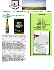 2011er Weingut Bergdolt-Reif & Nett Sauvignon Blanc ... - Genuss7.de