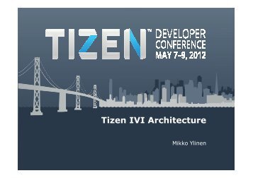 Tizen IVI Architecture