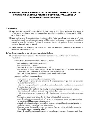GHID DE OBTINERE A AUTORIZATIEI DE LUCRU (AL) PENTRU ...