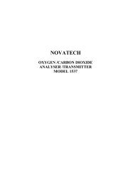 1537 Oxygen / Carbon Dioxide Transmitter - Novatech Controls