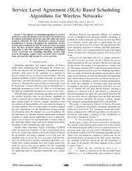 (SLA) based scheduling algorithms for wireless networks