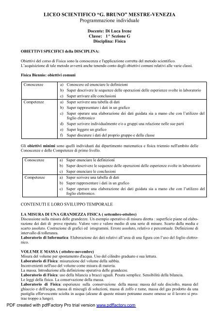 di luca_irene_matematica_1^g - Liceo Scientifico Giordano Bruno