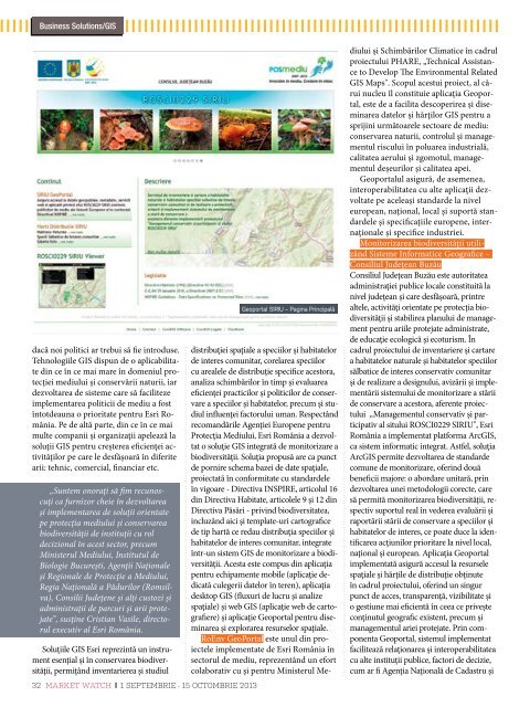 Septembrie - Octombrie 2013 [Nr. 158] - Market Watch