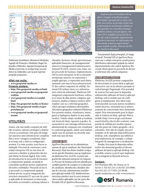 Septembrie - Octombrie 2013 [Nr. 158] - Market Watch