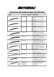 CarbonClean 245 Standard Adapter Kit #200-3025A - MotorVac