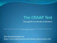 The CRAAP test - Miami University Middletown