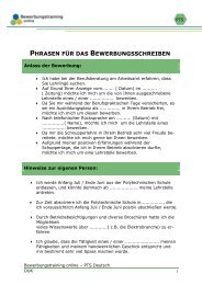 phrasen fÃ¼r das bewerbungsschreiben - Bewerbungstraining Online