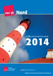 BILDUNGSPROGRAMM - ver.di-Forum Nord