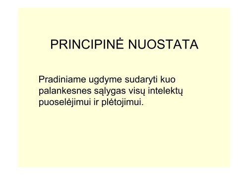 Gabių vaikų ugdymas pamokose ir neformaliojo ugdymo veikloje