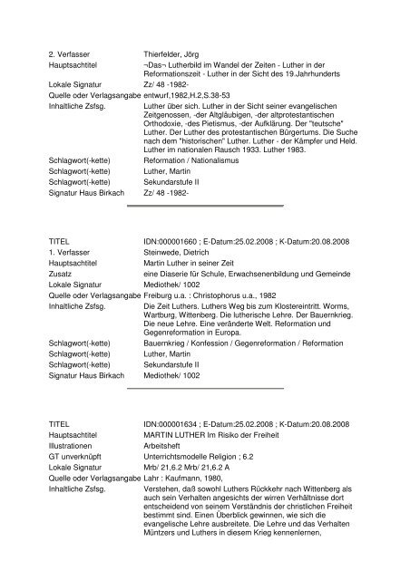 Unterrichtsmodelle zum Thema Reformation - Studienzentrum Haus ...