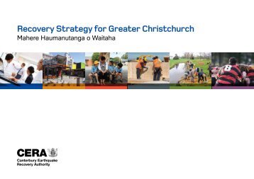 Recovery Strategy for Greater Christchurch - Canterbury Earthquake ...
