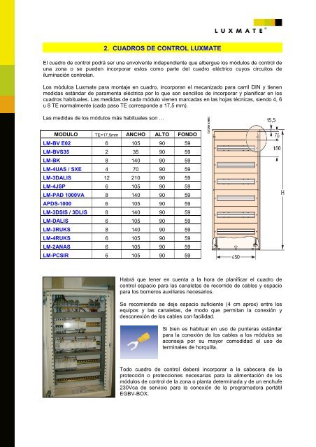 luxmate guia de instalacion