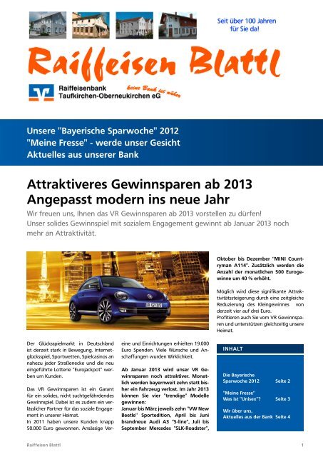 Ausgabe Oktober 2012 - Raiffeisenbank Taufkirchen ...