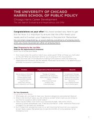 Evaluating and Negotiating a Job Offer - Harris School of Public ...