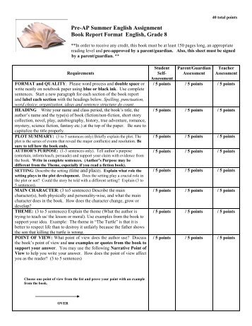 Book Reports - Ideas, Forms, Format, Printables, Writing