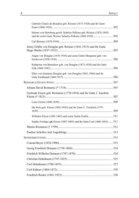 Inhaltsverzeichnis / Table of Contents - Ergon Verlag