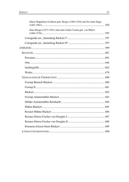 Inhaltsverzeichnis / Table of Contents - Ergon Verlag
