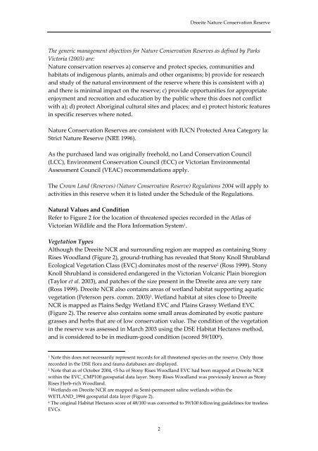 Dreeite NCR Management Statement (PDF File 2.2 ... - Parks Victoria