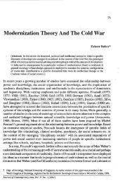 Modernization Theory And The Cold War