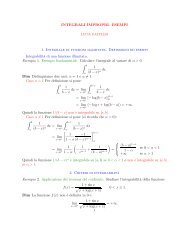 INTEGRALI IMPROPRI. ESEMPI 1. Integrale di ... - Matematica