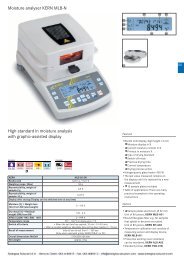 Moisture analyser KERN MLB-N High standard in moisture analysis ...