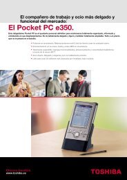 El Pocket PC e350. - Toshiba