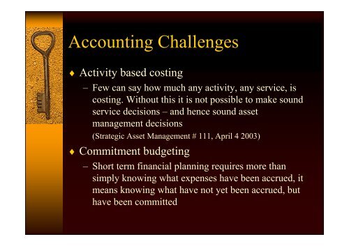 Challenges for Asset Management - Dr Penny Burns