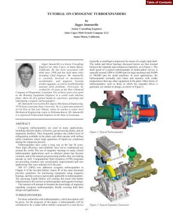 tutorial on cryogenic turboexpanders - Turbomachinery Laboratory ...