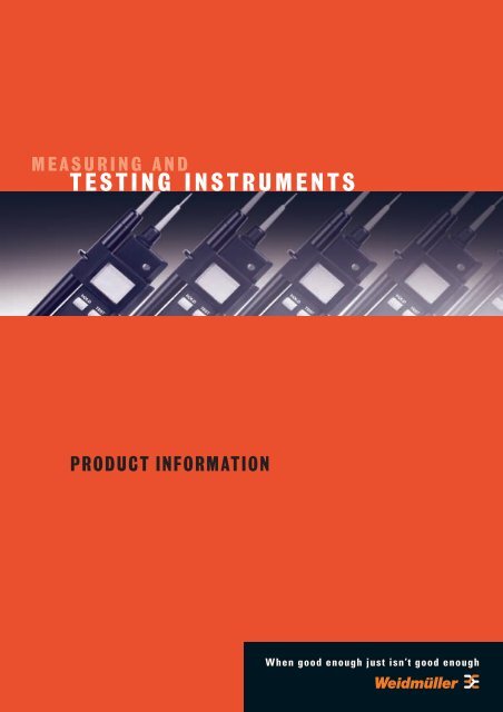 Measuring and Testing Instruments - WexÃƒÂ¸e.dk