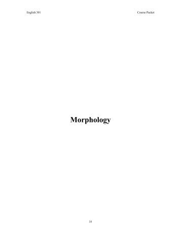 Morphology section - The Zapotec Language Page