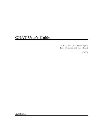 GNAT User's Guide - GCC, the GNU Compiler Collection