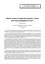 Bouche cousue ou langue bien pendue ? L'Ã©cole entre deux ...