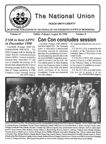 Con Con concludes session - College of Micronesia - FSM