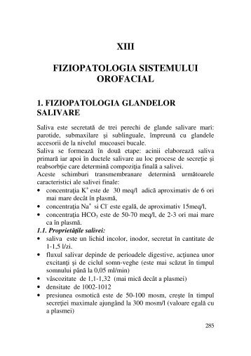 xiii fiziopatologia sistemului orofacial 1 ... - Fiziopatologie