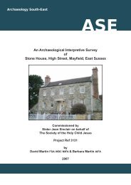 stone house, high street, mayfield, east sussex - Archaeology South ...