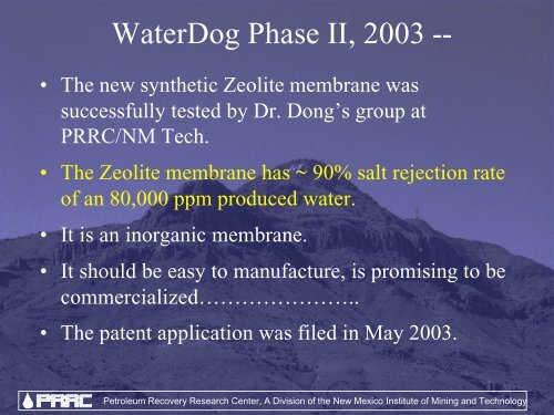 Desalination Using Zeolite Membranes - Water Resources ...