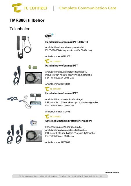 Produktkatalog RAKEL - TC Connect