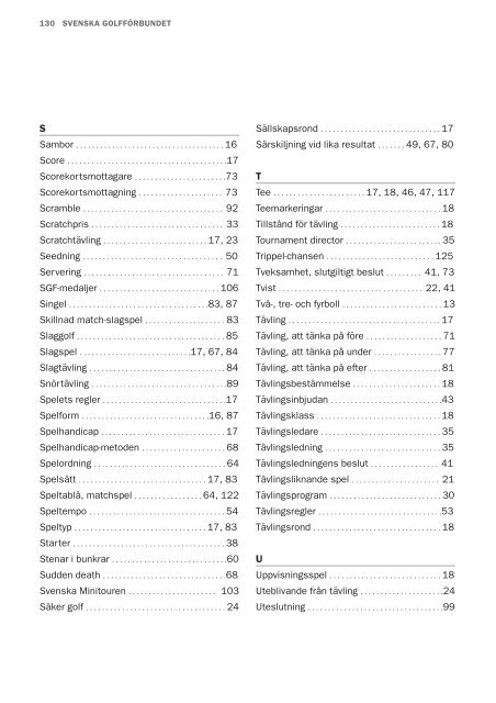 SPEL- OCH TÃVLINGSHANDBOK MED ... - Golf.se