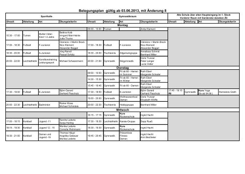 Belegungsplan 2013-2 - TSV Betzigau