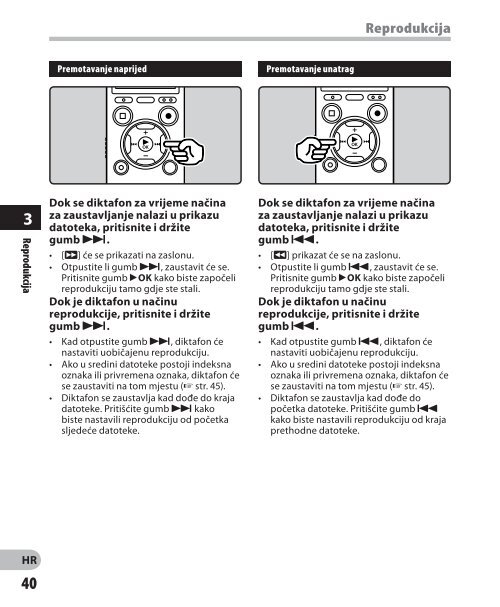 DETALJNE UPUTE DIGITALNI DIKTAFON - Olympus