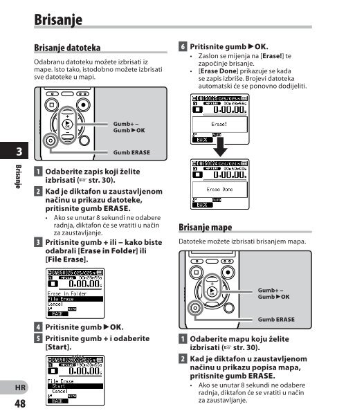 DETALJNE UPUTE DIGITALNI DIKTAFON - Olympus