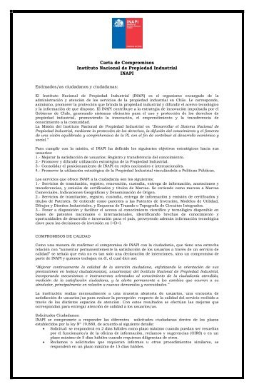 Carta de Compromisos Instituto Nacional de Propiedad ... - Inapi