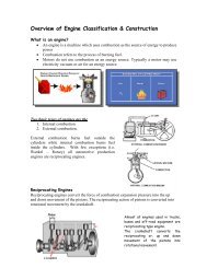 Overview of Engine Classification & Construction