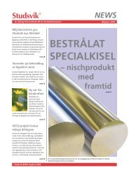 BESTRÃLAT SPECIALKISEL - Investor Relations - Studsvik