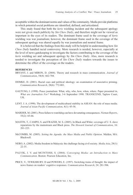 Framing Analysis of a Conflict: War/Peace Journalism - Nicole Yang ...