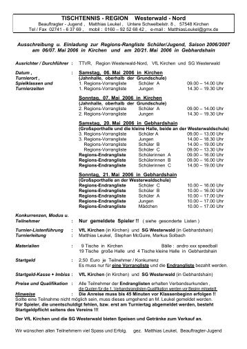 REGION Westerwald - Schachverein Betzdorf/Kirchen