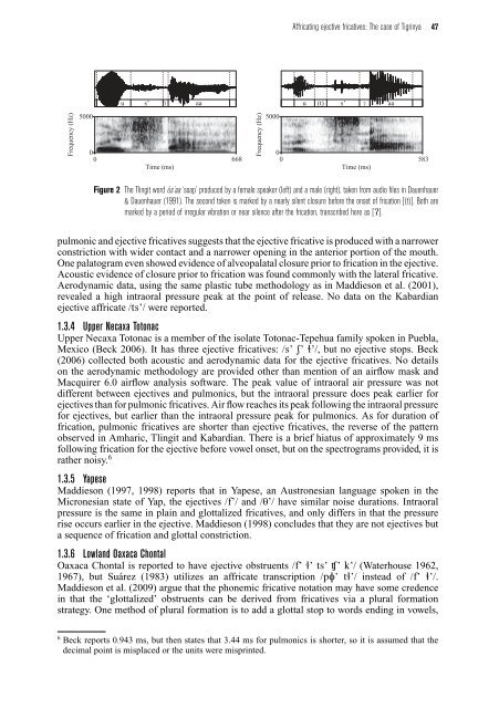 Affricating ejective fricatives: The case of Tigrinya - Linguistics